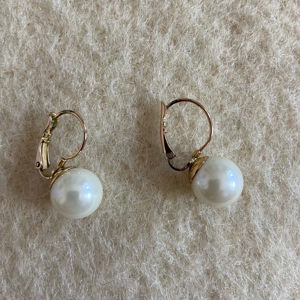 Faux Pearl Pendant Hoops from Holt Renfrew